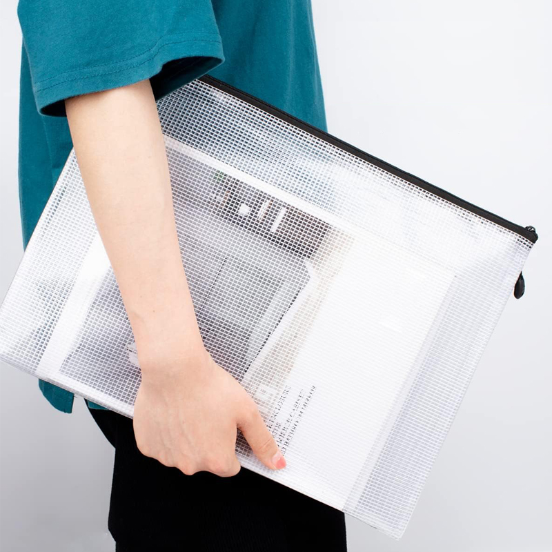 Mesh Zipper Storage Bag Docume - File Folder Hanging ulasan dan harga