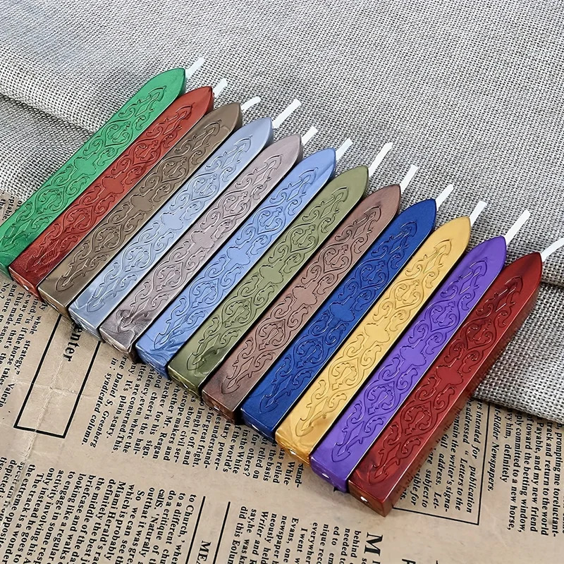 12pcs/bag Metallic Mixed Color - Wax Seal Stamp Kit ulasan dan harga