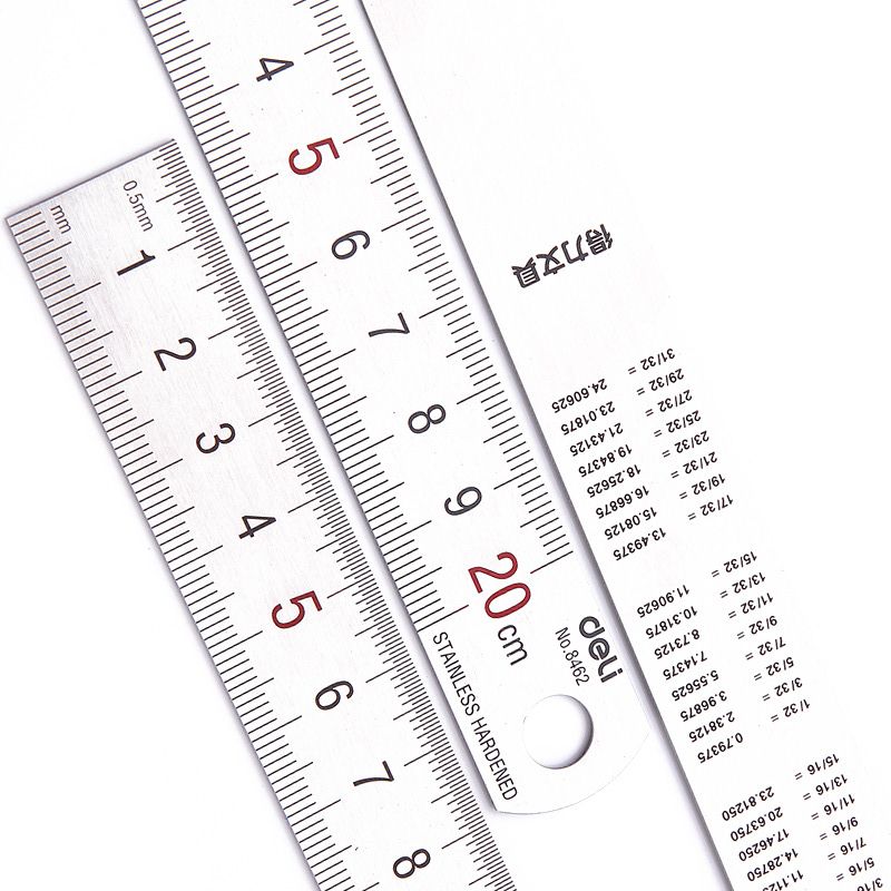 Deli 20cm Stainless Steel Meta - Stationery And Office Supply Stores ulasan dan harga