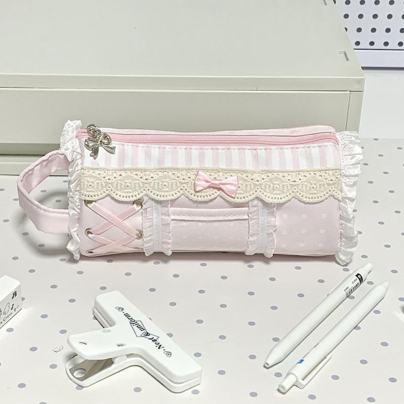 Cute Lace Pencil Case Large Ca - Ideal Stationery & Office Supply ulasan dan harga