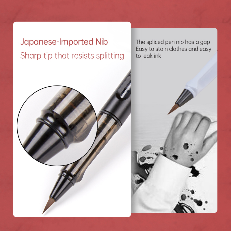 Fountain Brush Pen Set with 50 - Fountain Pen Ink ulasan dan harga