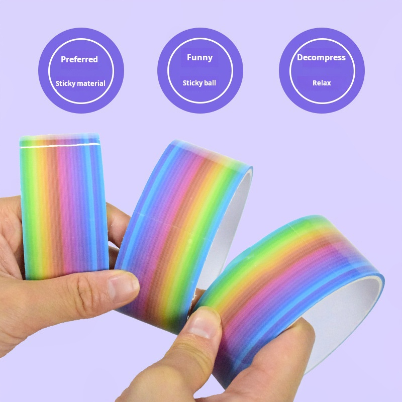 1pcs Rainbow Balls Sticky Ball - Glue Stick Pack ulasan dan harga