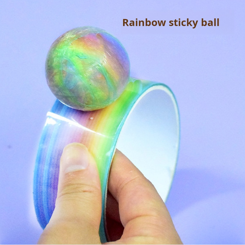 1pcs Rainbow Balls Sticky Ball - Glue Stick Pack ulasan dan harga