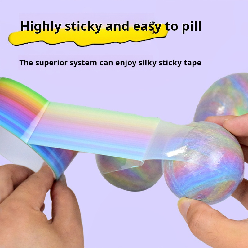 1pcs Rainbow Balls Sticky Ball - Glue Stick Pack ulasan dan harga