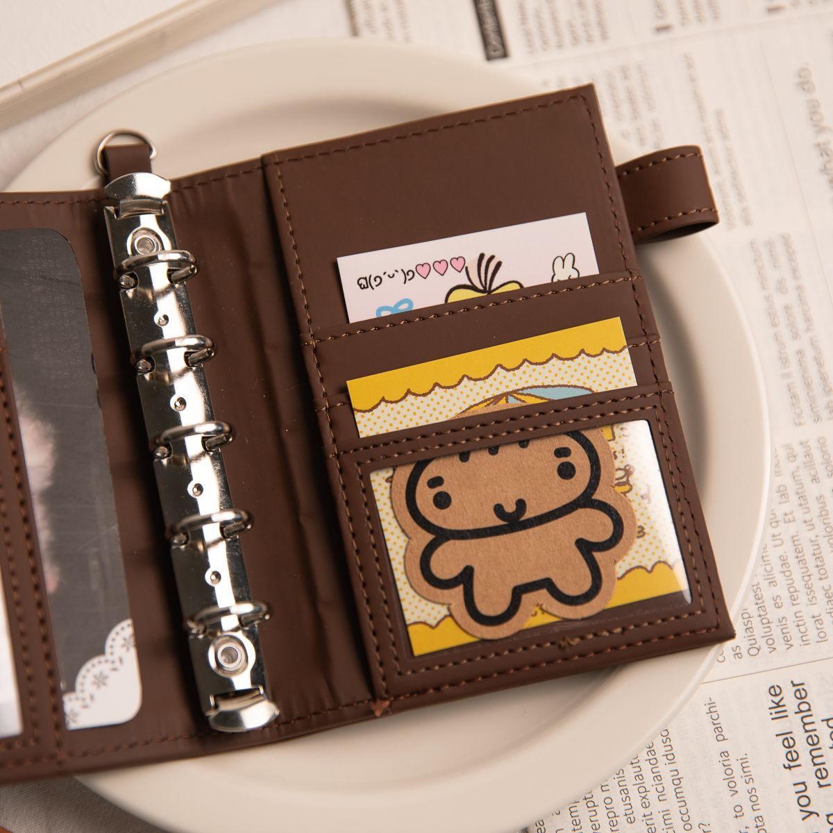 Cute Pink M5 Loose Leaf Hardco - Journal Leather Hardcover ulasan dan harga
