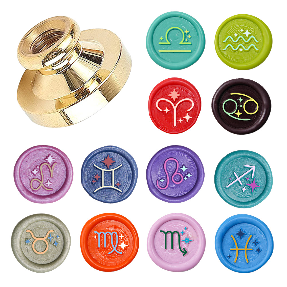 Zodiac Signs Wax Seal Stamp, W - Wax Seal Stamp Kit ulasan dan harga