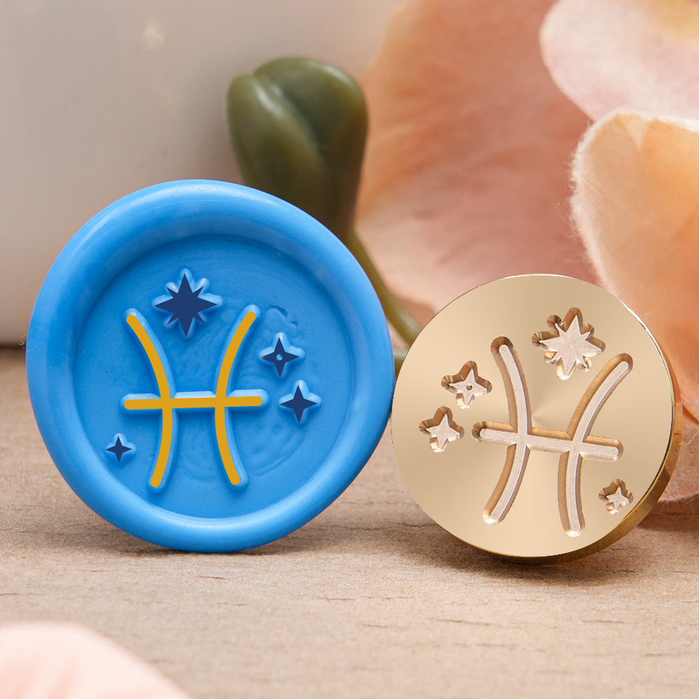 Zodiac Signs Wax Seal Stamp, W - Wax Seal Stamp Kit ulasan dan harga
