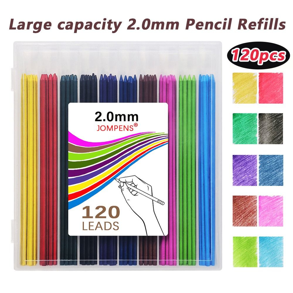 120pcs 2.0mm Lead Pencil Refil - Mechanical Pencil Lead ulasan dan harga