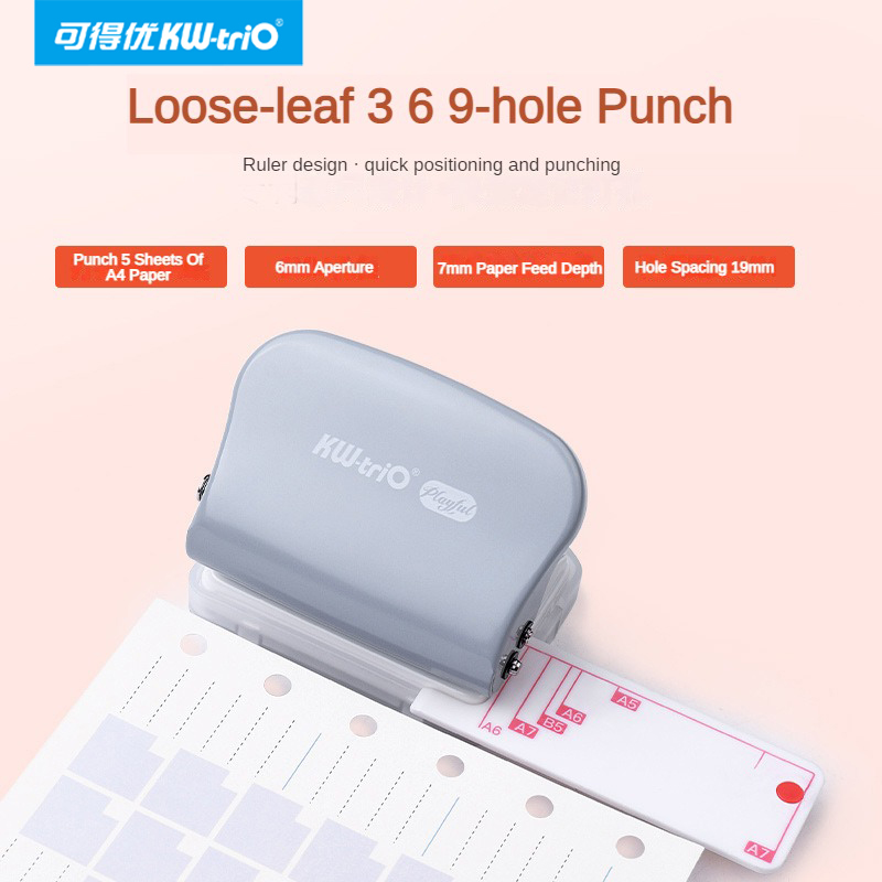 KW-Trio A5 B5 A6 3Hole 6Hole 9 - Paper Punch 3 Hole ulasan dan harga