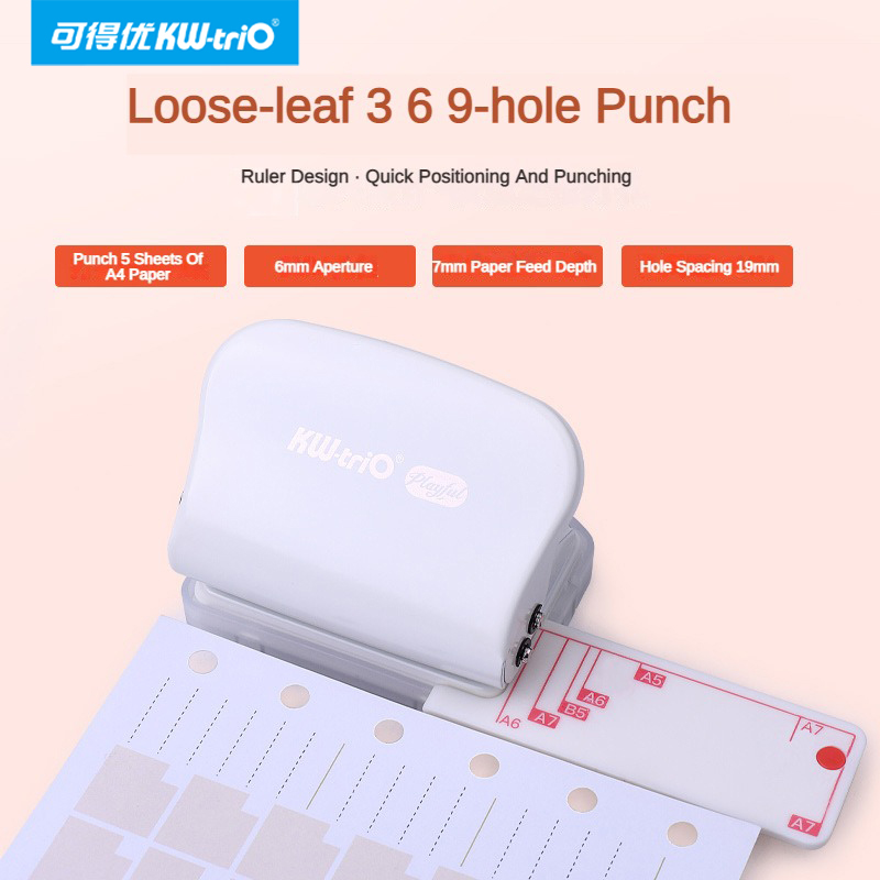KW-Trio A5 B5 A6 3Hole 6Hole 9 - Paper Punch 3 Hole ulasan dan harga