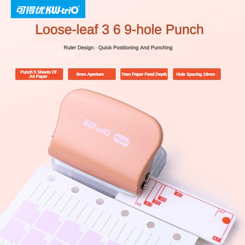 KW-Trio A5 B5 A6 3Hole 6Hole 9 - Paper Punch 3 Hole ulasan dan harga