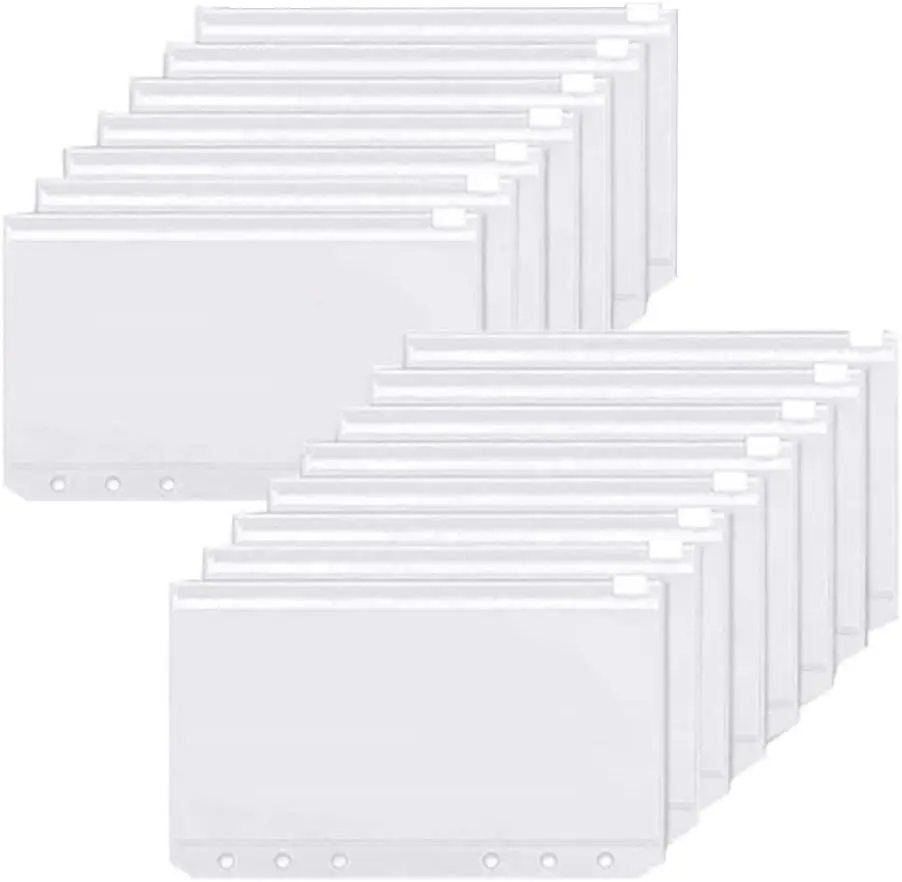 Binder Pockets A6 6-Hole Zippe - Planner Weekly Budget ulasan dan harga
