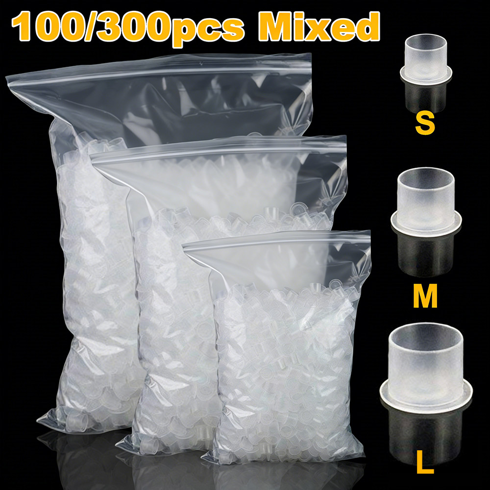 300/100pcs Tattoo Ink Cups Cap - Calligraphy Ink Bottle ulasan dan harga
