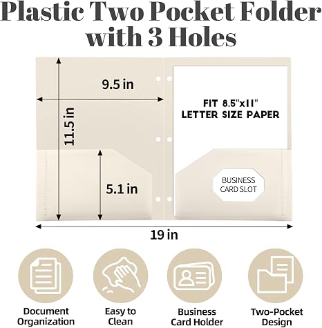7 Pack Plastic Folders with Po - Paper Punch 3 Hole ulasan dan harga
