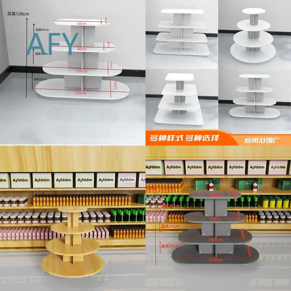 Wooden Round Cabinet for Super - Stationery And Office Supply Stores ulasan dan harga
