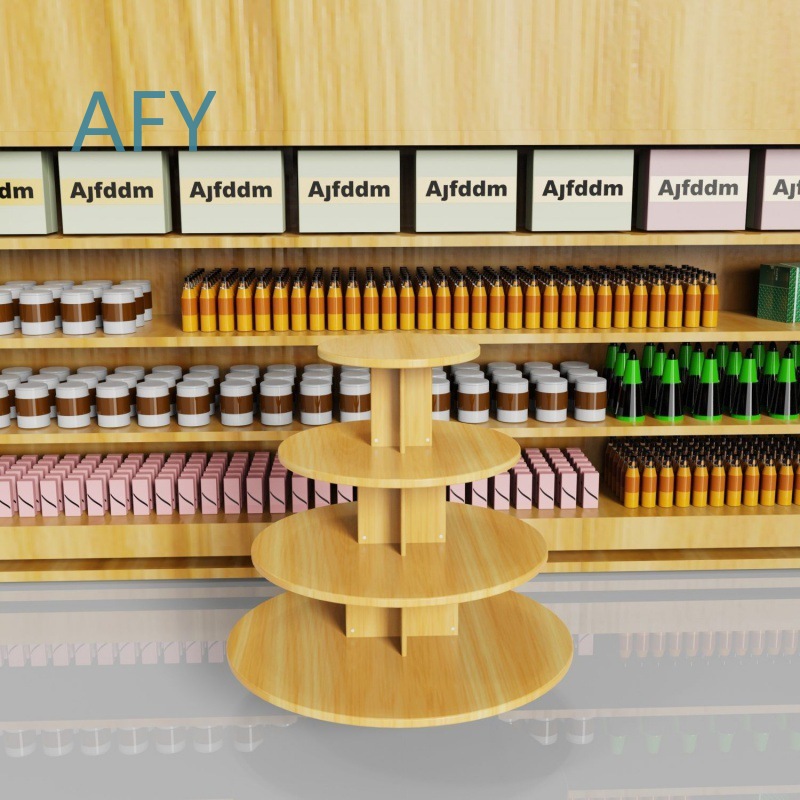 Wooden Round Cabinet for Super - Stationery And Office Supply Stores ulasan dan harga